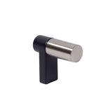 Satin Nickel and Black Smooth Cabinet Knobs and Drawer Pulls