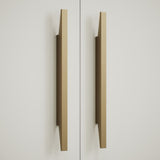 Brushed Bronze "Facet" Drawer Pulls - Euro • Knobs