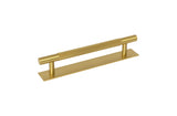 Brass Knurled "Texture Backplate" Drawer Pulls and Knobs in Satin Brass