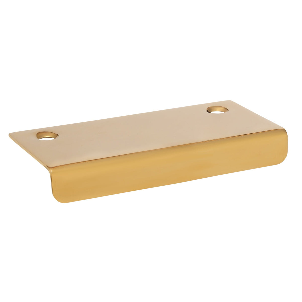Satin Brass "Forme" Edge Drawer Pulls - Industry Hardware