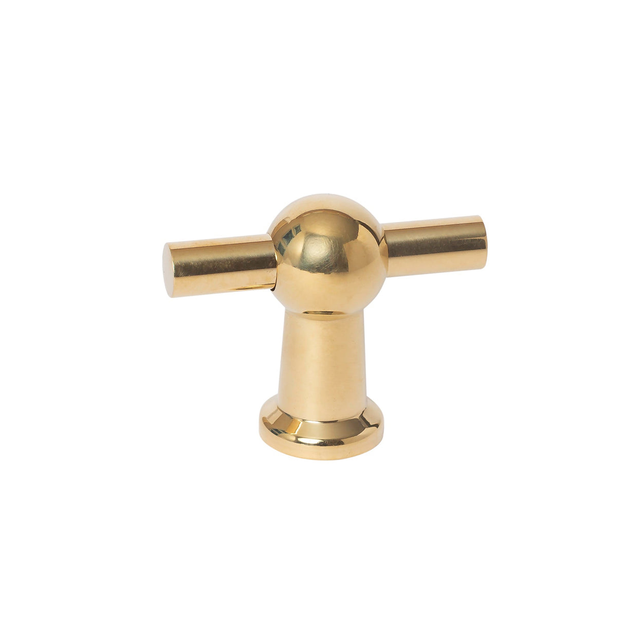 Unlacquered Btass "Elodie" T-Knob and Drawer Pull