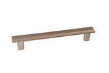 Modern Brushed Bronze "Vis a Vis" Cabinet Knob and Drawer Pulls