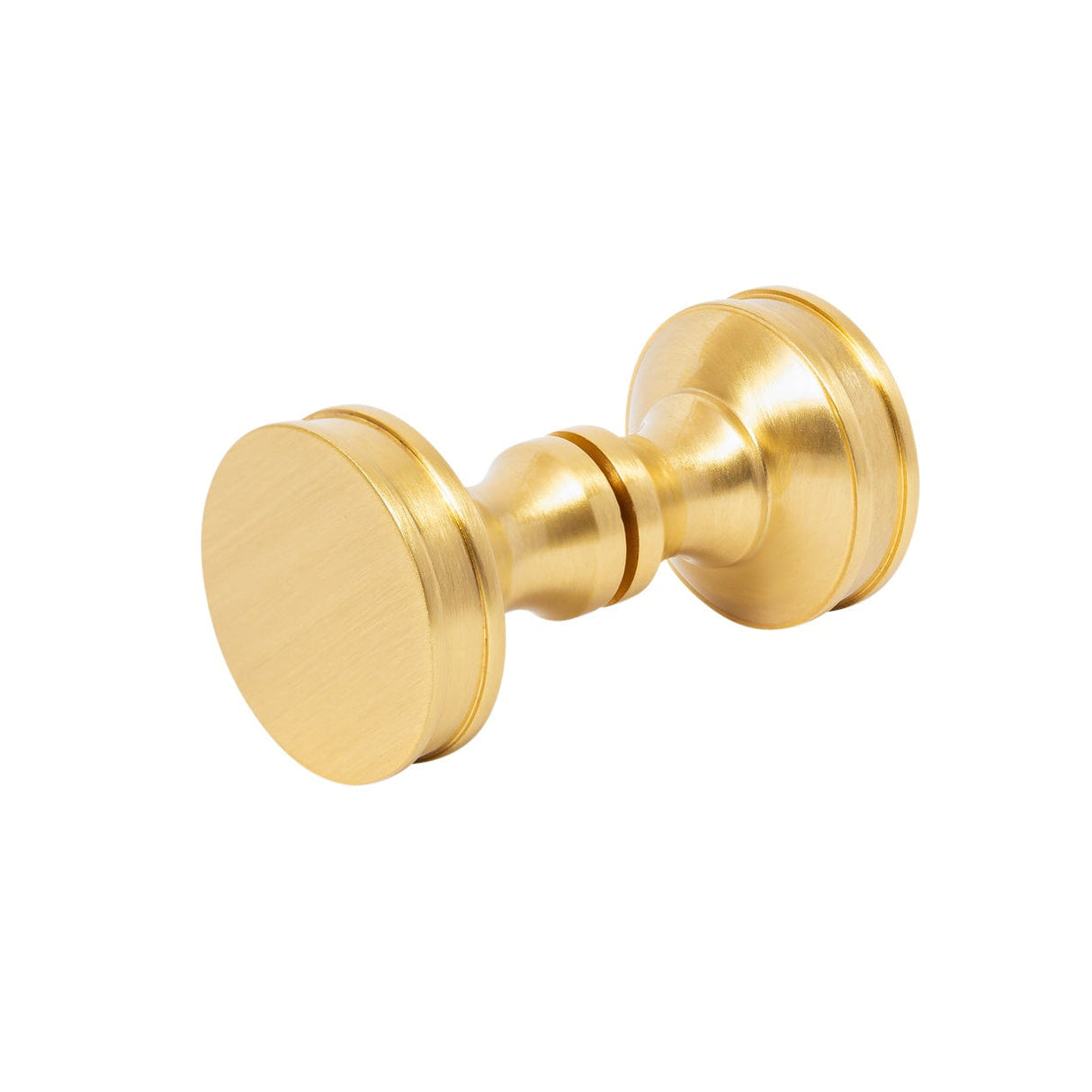 Glass Shower "Charter" Round Brass Back to Back Door Knob