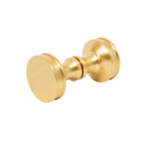 Glass Shower "Charter" Round Brass Back to Back Door Knob
