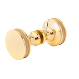 Solid Brass "Reeded" Round Glass Shower Knob