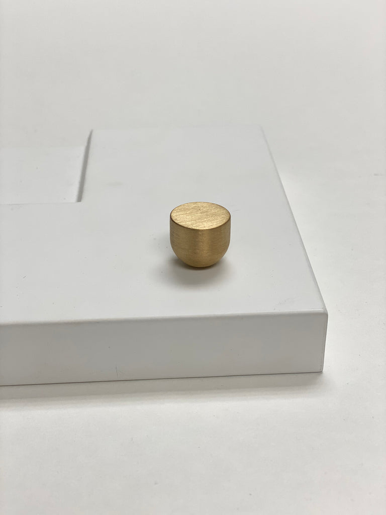 Unlacquered Brushed Brass "Little Cup" Cabinet Knob - Forge Hardware Studio