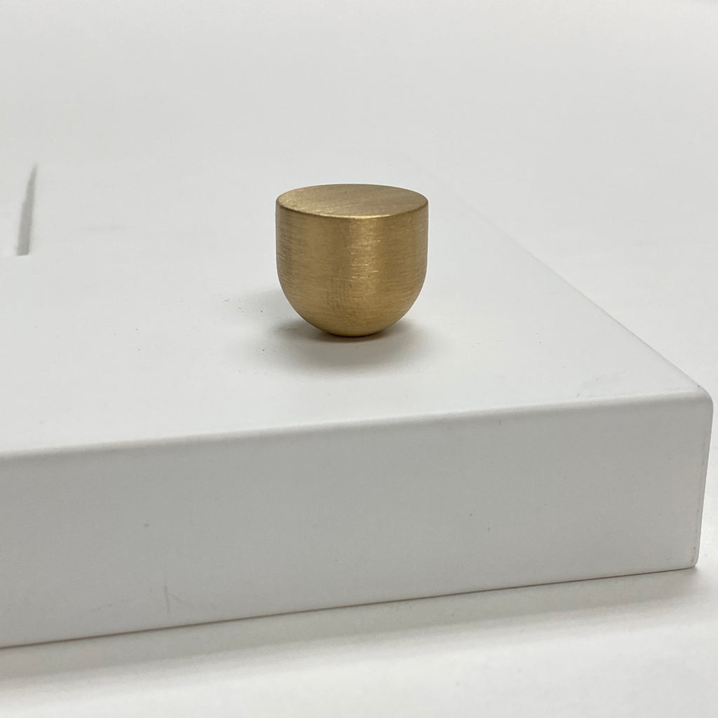 Unlacquered Brushed Brass "Little Cup" Cabinet Knob - Forge Hardware Studio