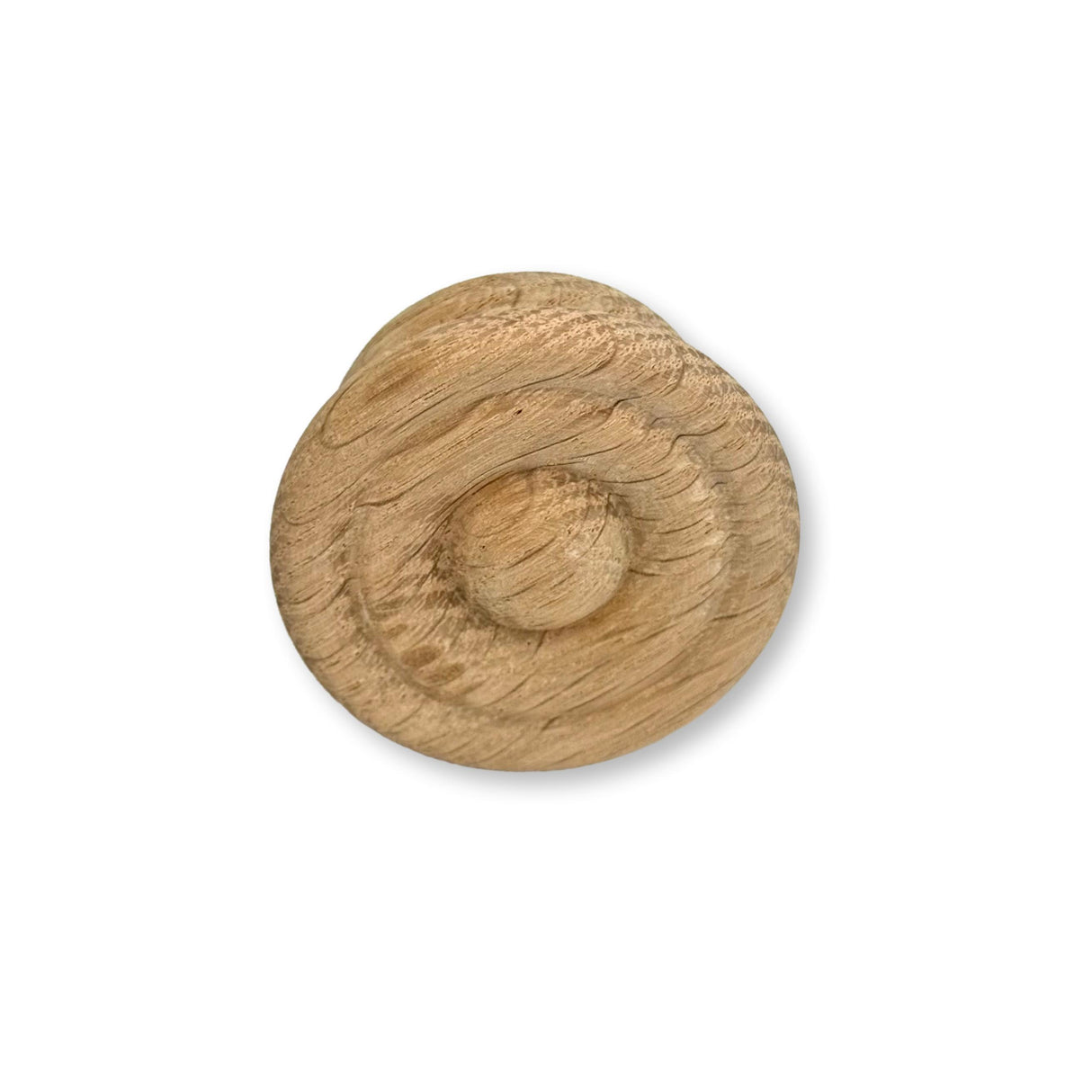 Round Oak Cabinet Knob "Palmer" Wood Knob - Forge Hardware Studio