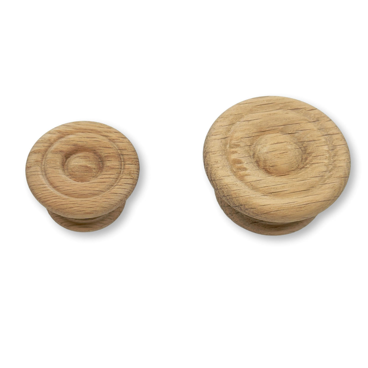 Round Oak Cabinet Knob "Palmer" Wood Knob - Forge Hardware Studio