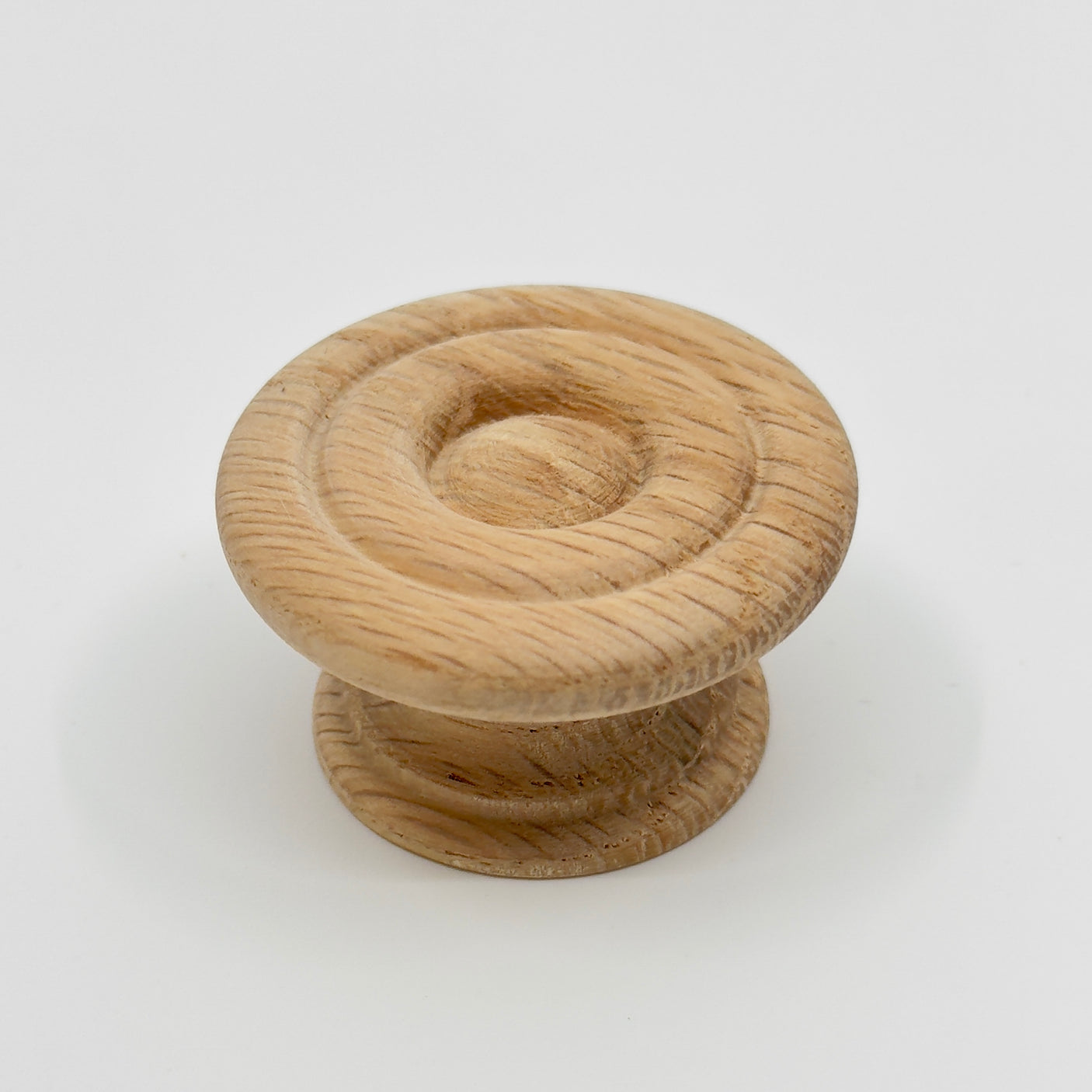 Round Oak Cabinet Knob "Palmer" Wood Knob