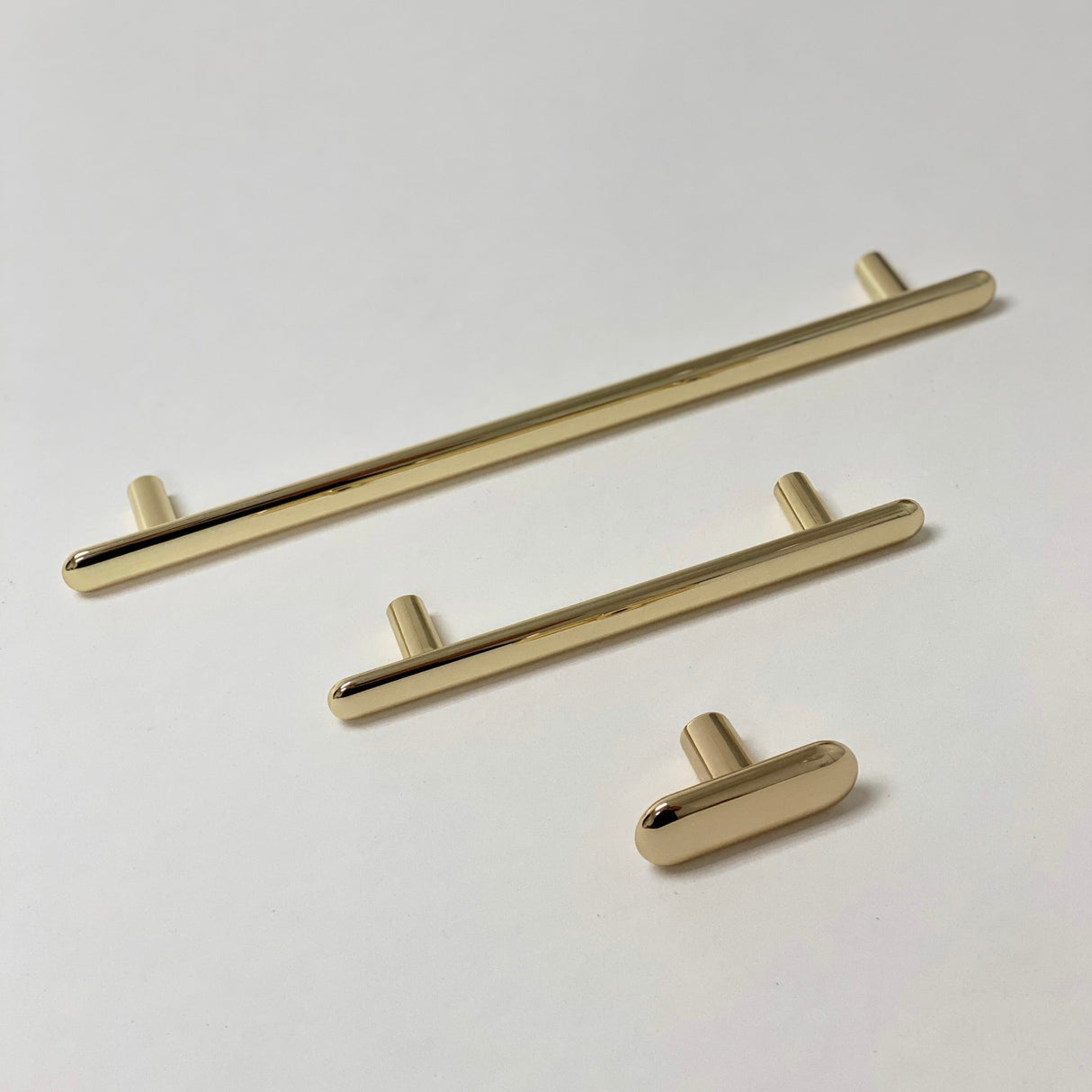 Polished Brass "Chandler" Cabinet Knobs and Drawer Pulls - Forge Hardware Studio
