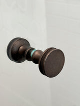 Round Distressed Bronze "Reeded" Round Glass Shower Knob - Industry Hardware