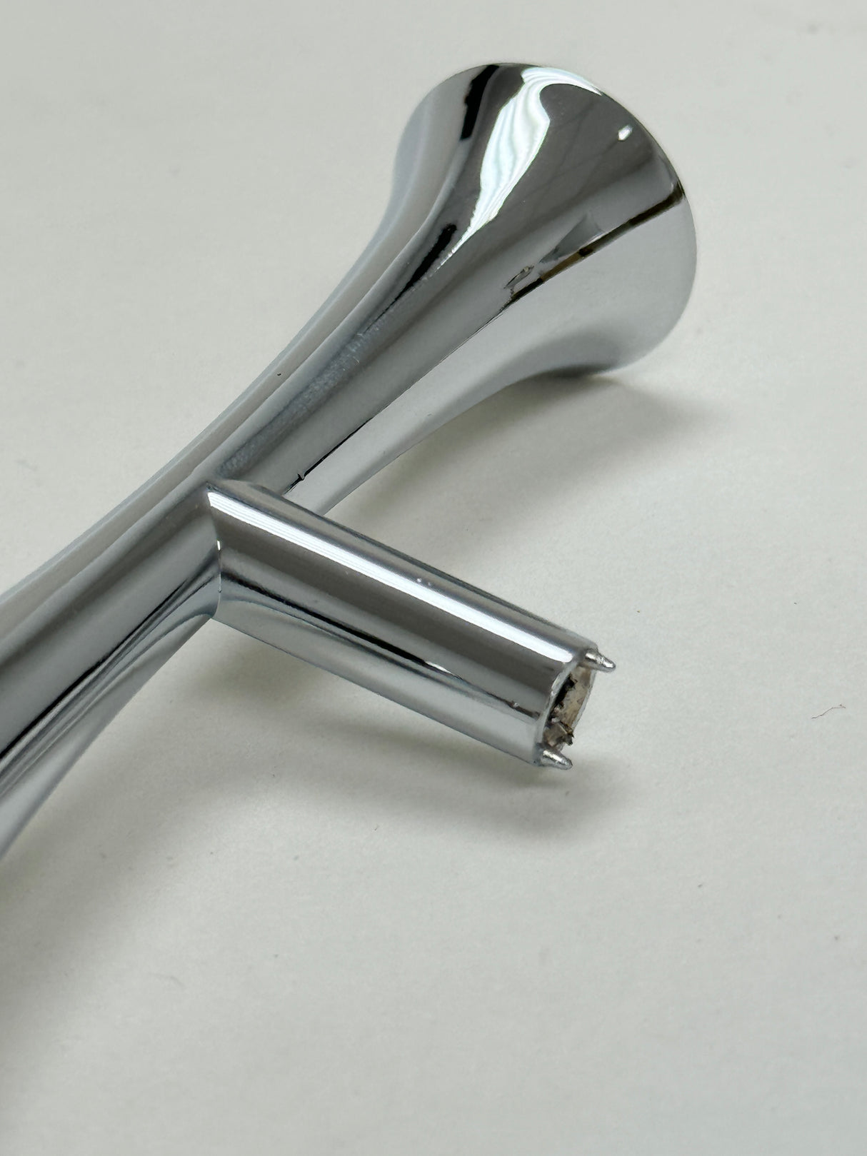 Hourglass "MCM 01" Polished Chrome Mid-Century Cabinet Pull - Forge Hardware Studio