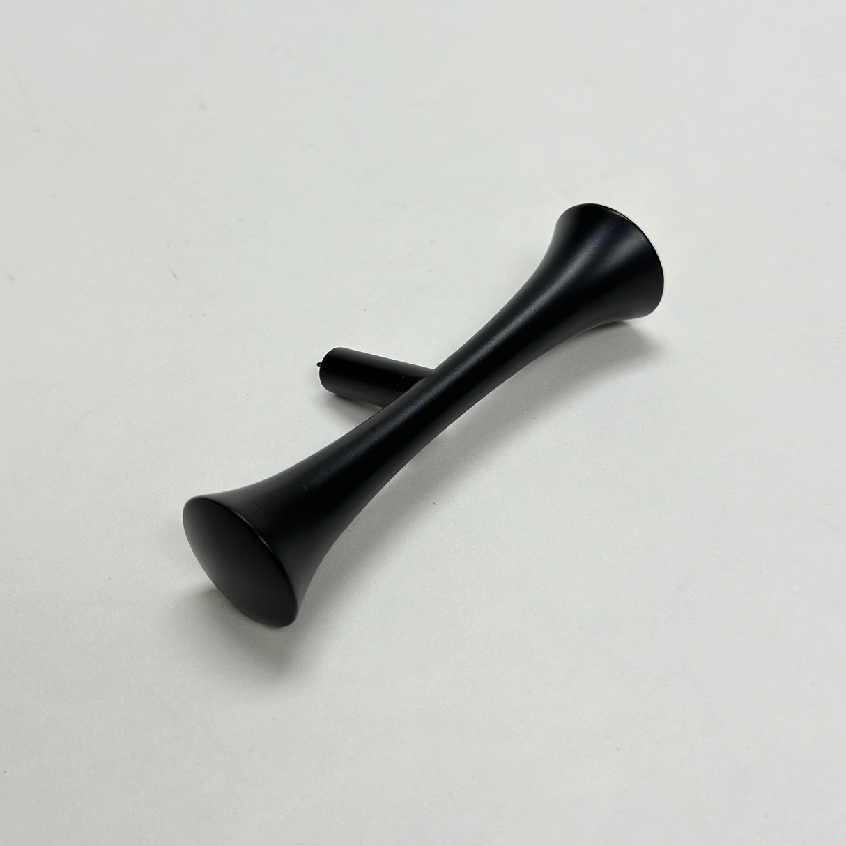 Hourglass Drawer Pull "MCM 01" Matte Black Mid-Century Cabinet Knob - Forge Hardware Studio