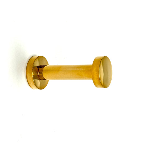 Polished Unlacquered Brass "Post" Hook - Industry Hardware