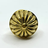 Unlacquered Brass "Sabine" Spool Cabinet Knob