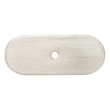 Brushed Nickel Rounded Drawer Pull Backplates