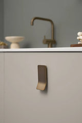 Brushed Bronze "Leaf" Tab Drawer Pulls - Forge Hardware Studio