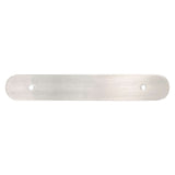 Brushed Nickel Rounded Drawer Pull Backplates