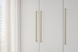 Brushed Gold "Manor" Knurled Cabinet Knobs and Drawer Pulls - Euro • Knobs