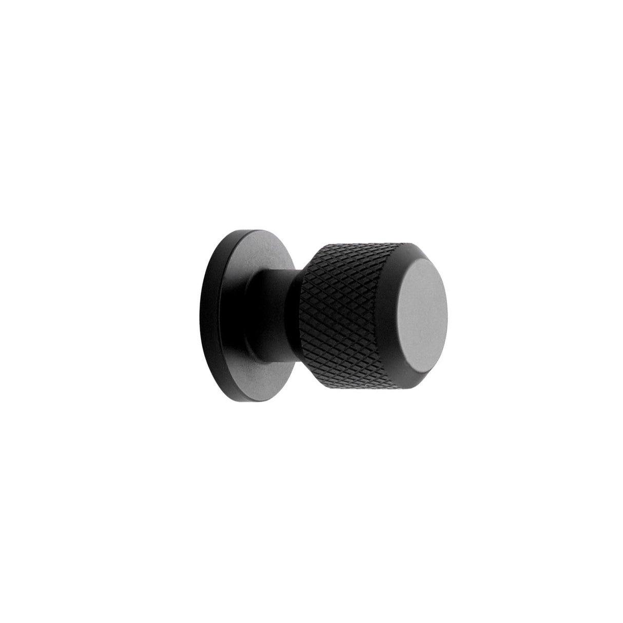 Matte Black "Manor" Knurled Cabinet Knobs and Drawer Pulls - Euro • Knobs