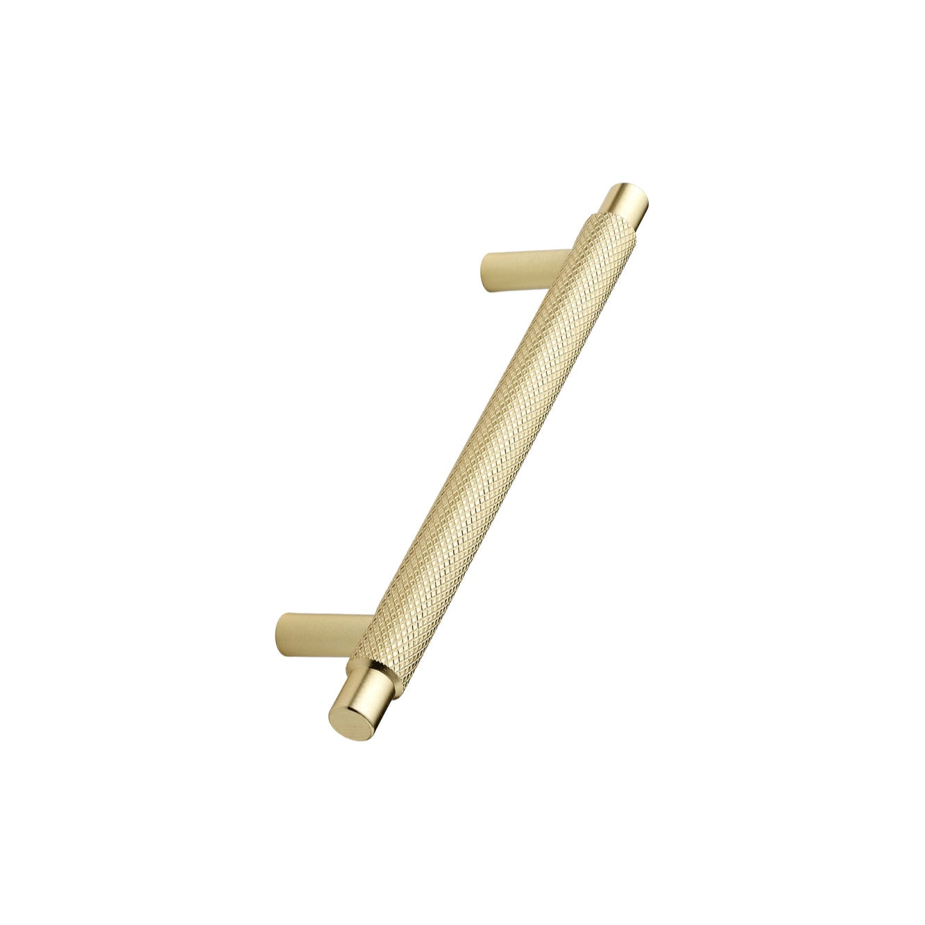 Brushed Gold "Manor" Knurled Cabinet Knobs and Drawer Pulls - Euro • Knobs