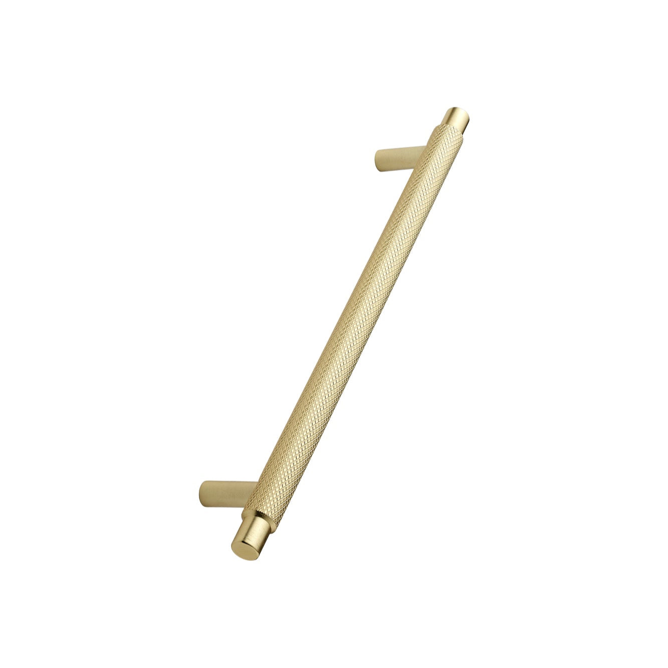 Brushed Gold "Manor" Knurled Cabinet Knobs and Drawer Pulls - Euro • Knobs