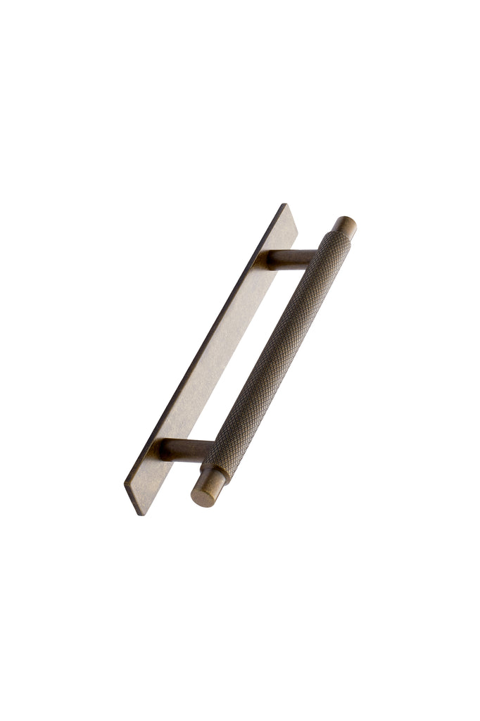 Knurled Backplate Antique Bronze "Manor" Knobs and Drawer Pulls - Forge Hardware Studio