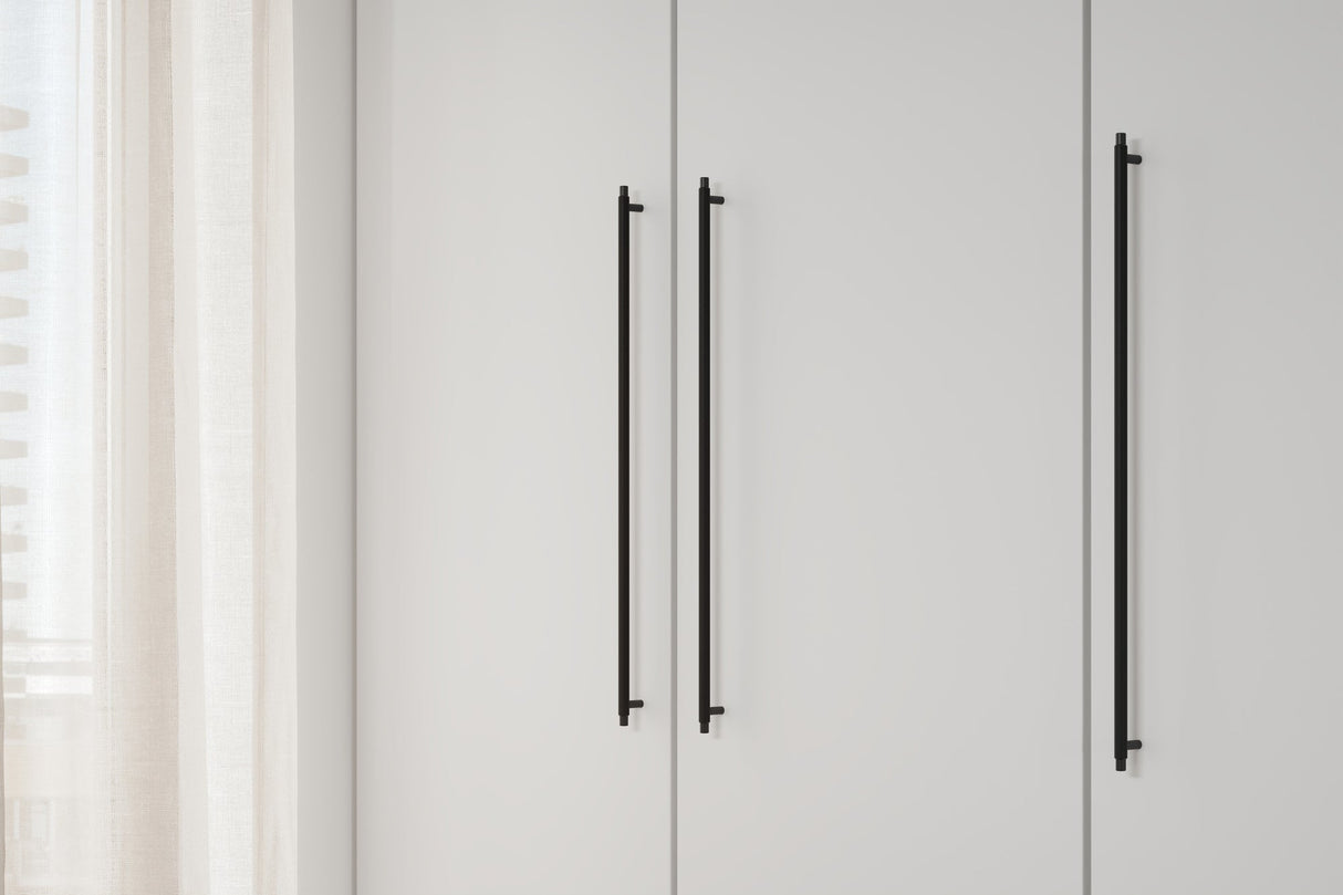 Matte Black "Manor" Knurled Cabinet Knobs and Drawer Pulls - Euro • Knobs