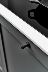 Matte Black "Motion" Knob and Drawer Pull