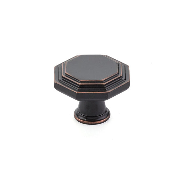 Oil Rubbed Bronze "Elite Geometric" Cabinet Knobs and Drawer Pulls
