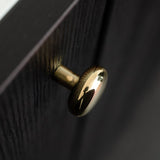 Polished Unlacquered Brass "Halo" Round Cabinet Knob and Hook