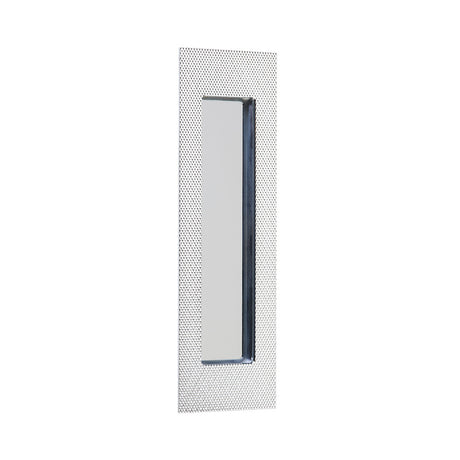 Modern Knurled Rectangular Solid Brass Recess Door Pull in Polished Chrome - Forge Hardware Studio