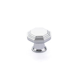 Polished Chrome "Elite Geometric" Cabinet Knobs and Drawer Pulls