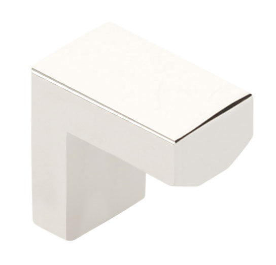 Modern Rectangular Wide Cabinet Knobs and Drawer Pulls in Polished Nickel - Forge Hardware Studio