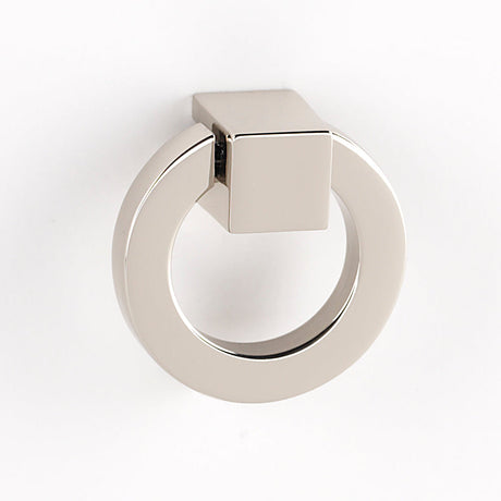 Polished Nickel "Miriam" Round Ring Pull Cabinet Knob - Industry Hardware