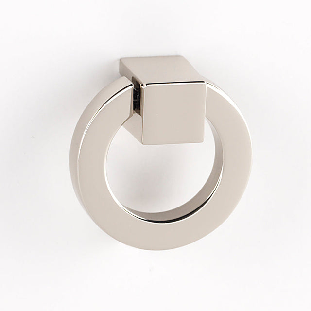 Polished Nickel "Miriam" Round Ring Pull Cabinet Knob - Industry Hardware