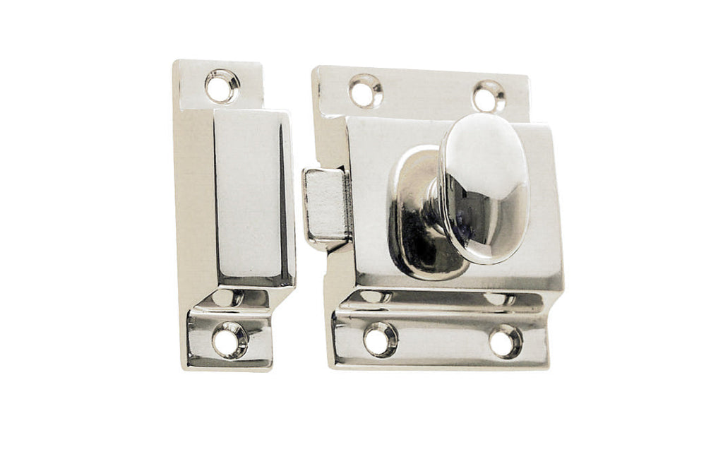 Polished Nickel "Eloise" Cabinet Latch Pull - Forge Hardware Studio