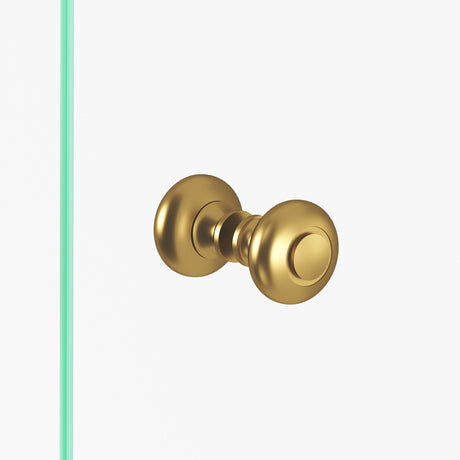 Round Satin Brass "Fia" Round Glass Shower Knob - Industry Hardware