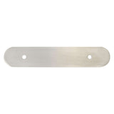 Brushed Nickel Rounded Drawer Pull Backplates