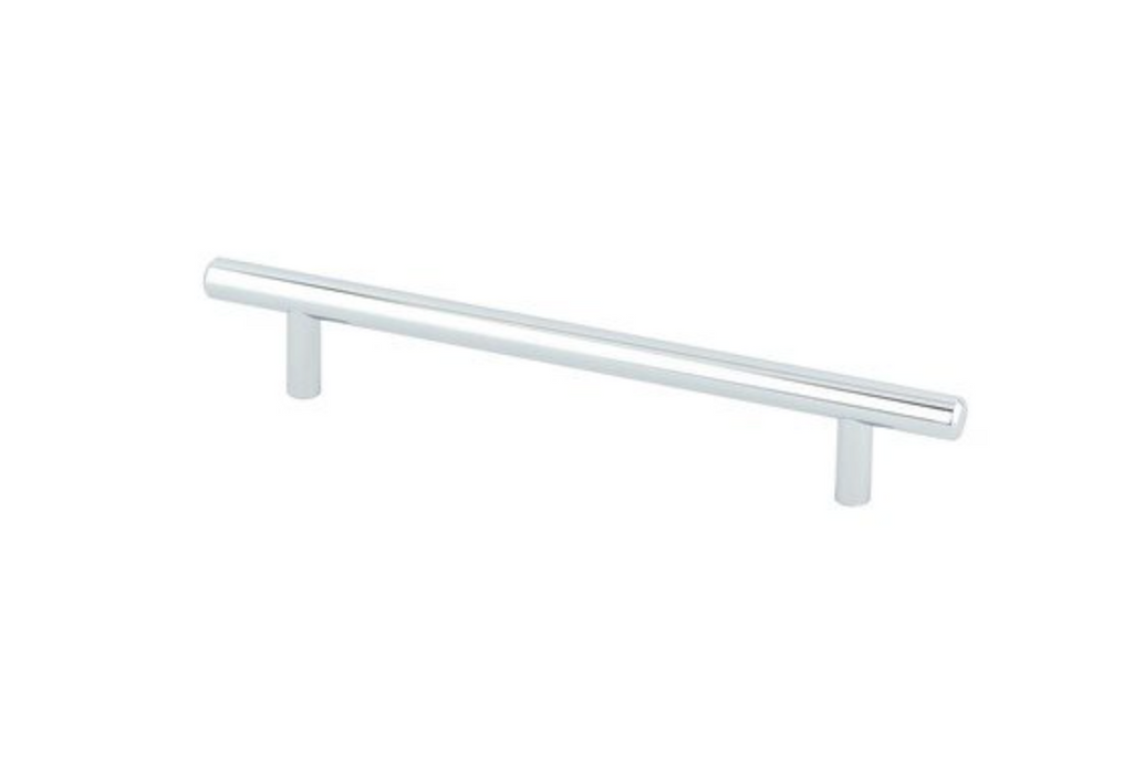 Polished Chrome "Dash" T-Bar Round Knob and Drawer Pulls - Forge Hardware Studio