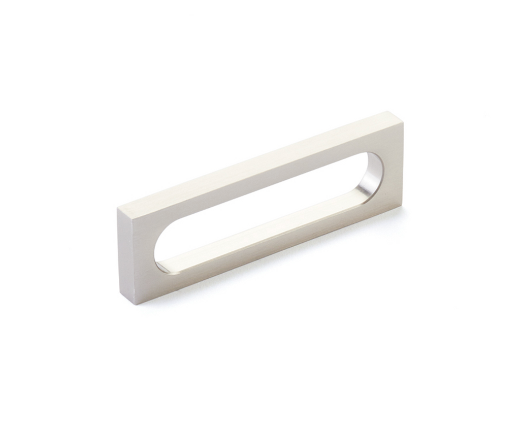 Brushed Nickel "Loop" Square Drawer Pulls and Cabinet Knobs - Forge Hardware Studio