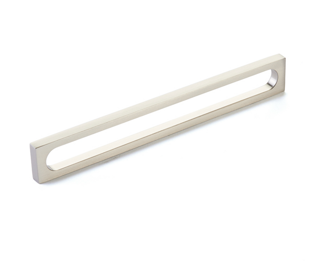 Brushed Nickel "Loop" Square Drawer Pulls and Cabinet Knobs - Forge Hardware Studio