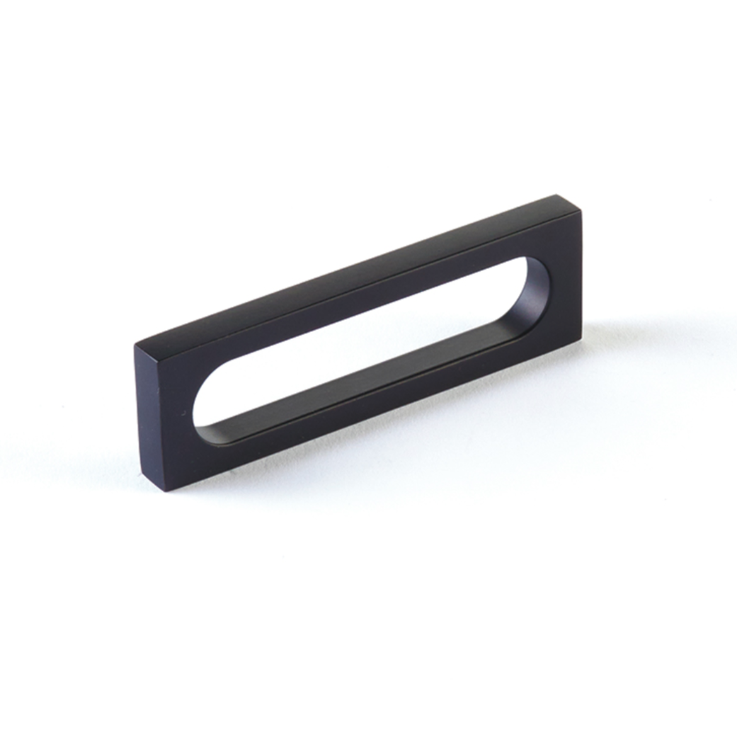 Matte Black "Loop" Square Drawer Pulls and Cabinet Knobs - Forge Hardware Studio