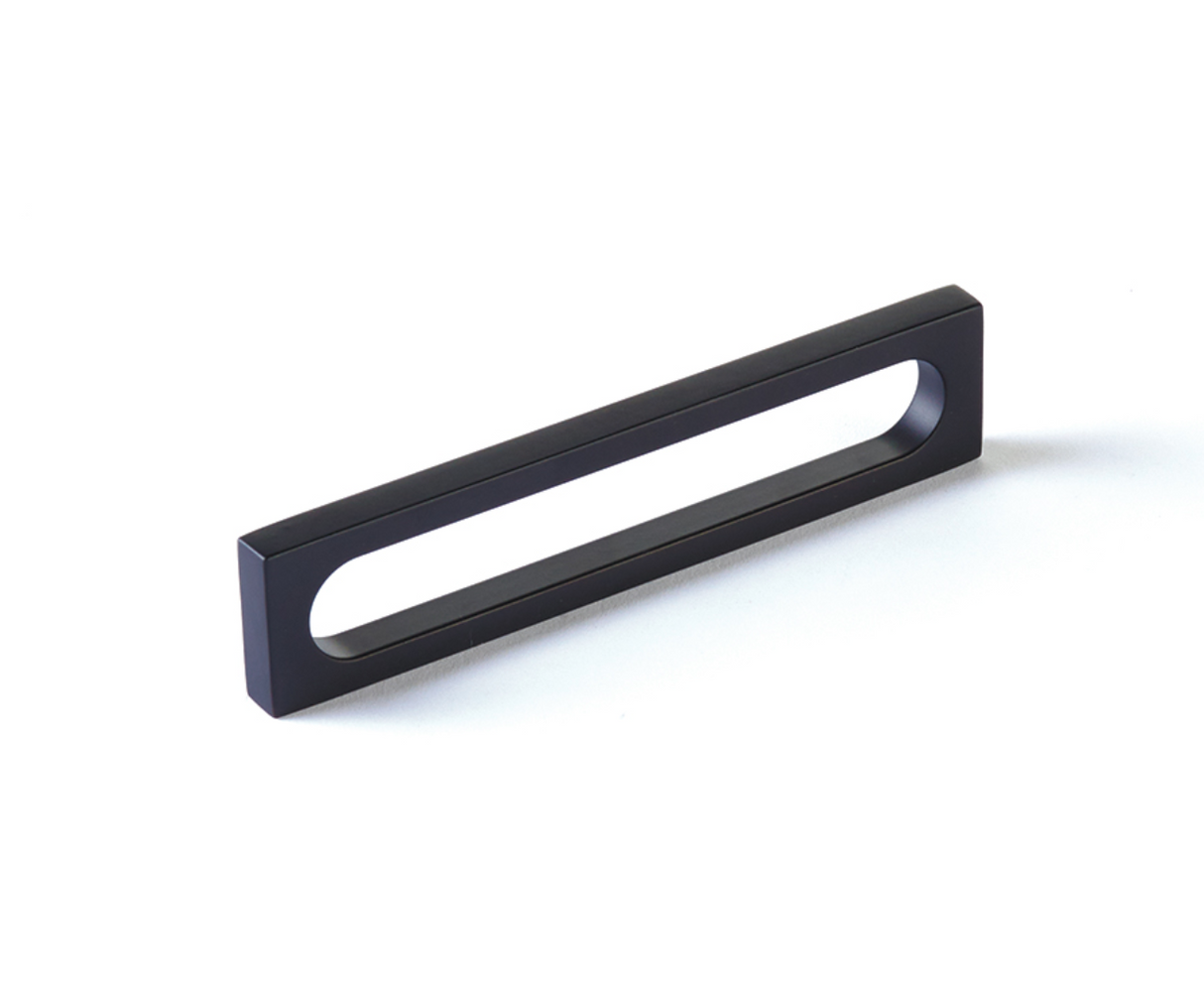 Matte Black "Loop" Square Drawer Pulls and Cabinet Knobs - Forge Hardware Studio