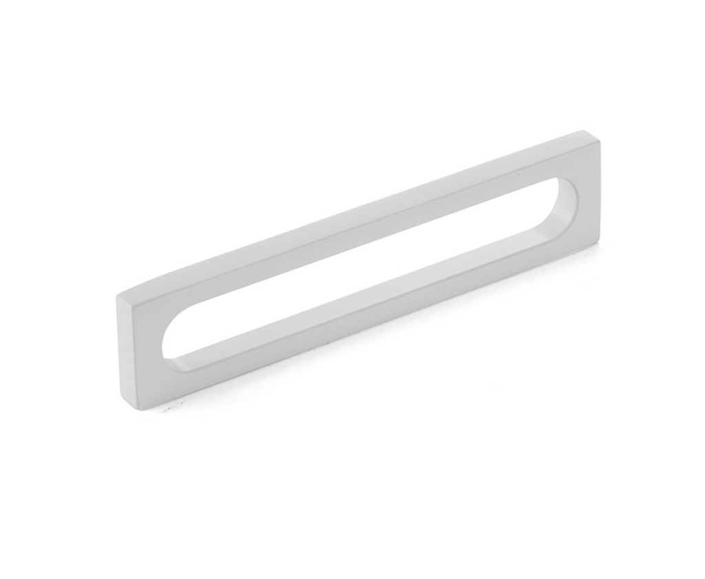 Matte White "Loop" Square Drawer Pulls and Cabinet Knobs - Forge Hardware Studio