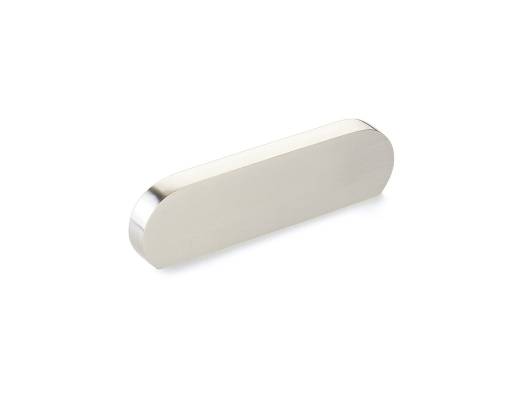 Brushed Nickel "Bit" Rounded Drawer Pulls and Cabinet Knobs - Forge Hardware Studio