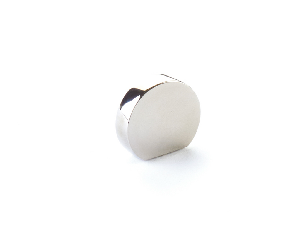 Polished Nickel "Bit" Rounded Drawer Pulls and Cabinet Knobs - Forge Hardware Studio