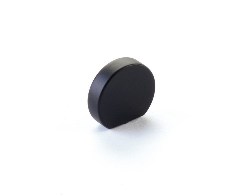 Matte Black "Bit" Rounded Drawer Pulls and Cabinet Knobs - Forge Hardware Studio