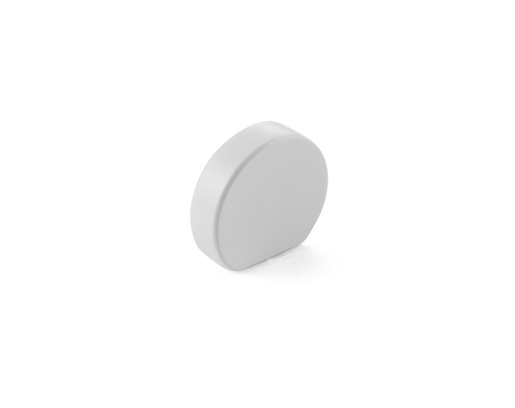 Matte White "Bit" Rounded Drawer Pulls and Cabinet Knobs - Forge Hardware Studio